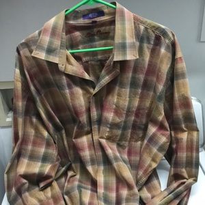 Alan Flusser XXL button down long sleeve plaid
